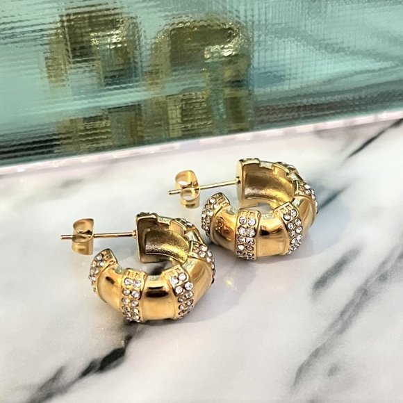 Blinging Lil Bamboo Earring - Picture 3 of 3